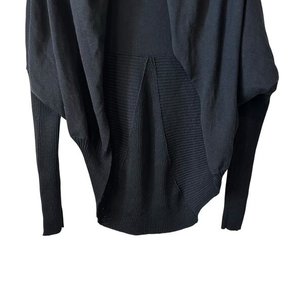 Eileen Fisher Women’s 100% Wool Open Cocoon Cardigan Black Size Small with FLAW - Picture 4 of 10